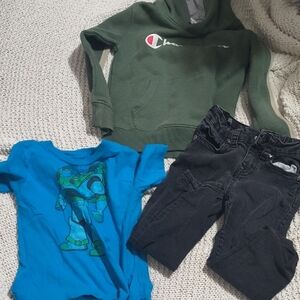 Champion Olive Green Kids Hoodie
